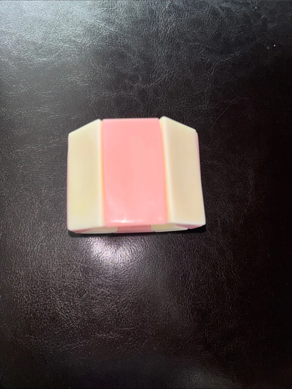 Pink & Cream Stretch Resin acrylic Bracelet vintage bracelet